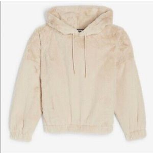 EXPRESS Faux Fur Hoodie Sz M